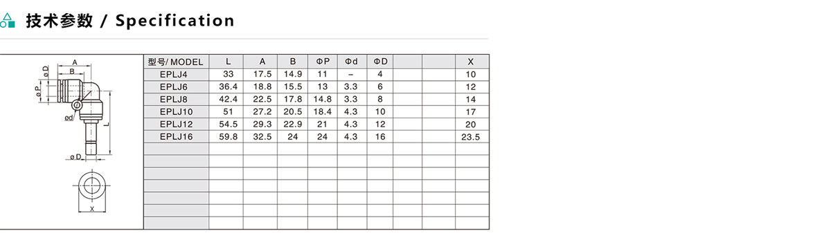 EPLJAPLJ 插杆直角