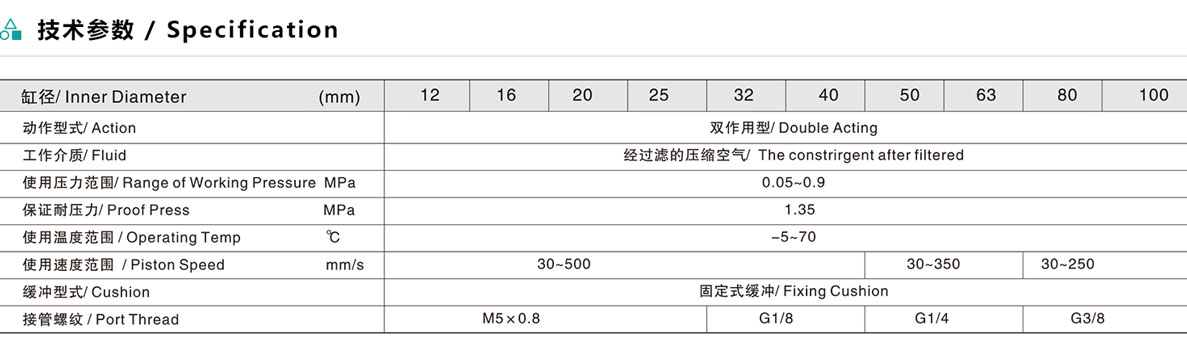 ESDA 薄型气缸